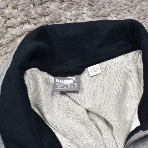 Puma Women's Size S Basic Jacket Gray Cotton Blend Zip Long Sleeve - Picture 5 of 8